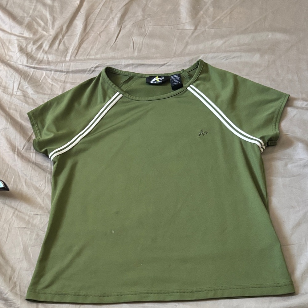 Athletech Olive Green Crop Top